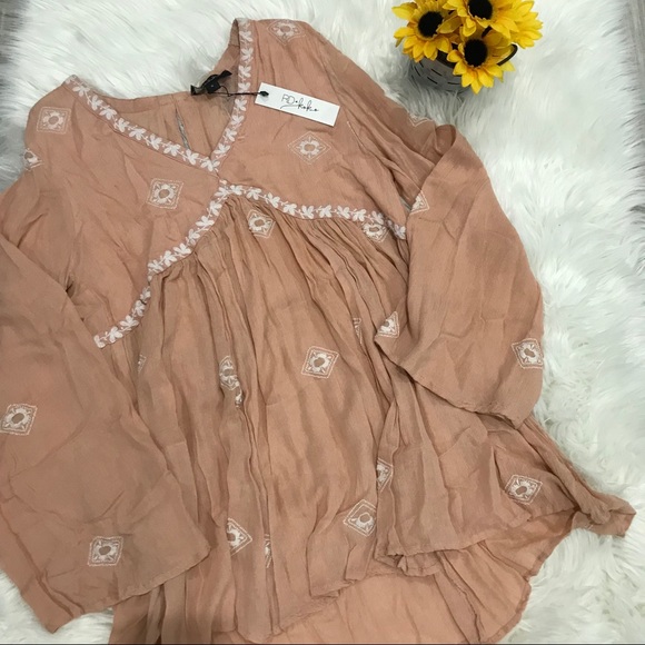 Anthropologie RD & Koko Embroidered Tunic Top - Picture 1 of 3